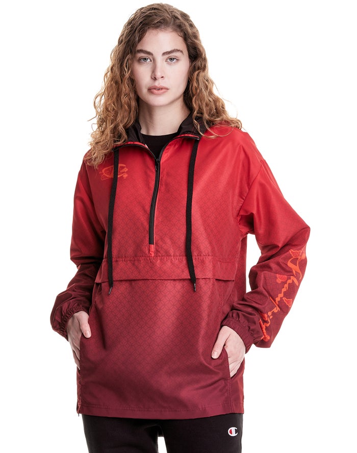 Champion Womens Jackets NZ - Ultrafuse™ Anorak Crouching Tiger Red ( 4906-XSNED )